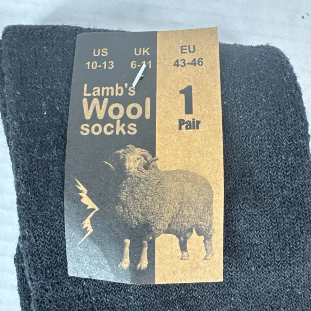 Lamb's Wool Blend Socks NEW Men's US 10-13 Lot of 2 Blue Gray Calf Length